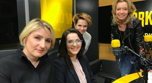 Agnieszka Salach, Dominika Nawrocka, Aleksandra Jasińska i Karina Terzoni w studiu