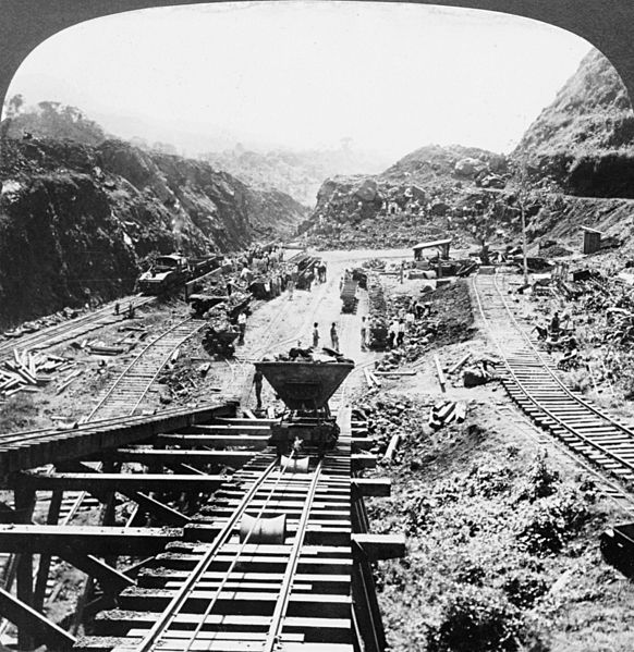 Prace przy budowie Kanału Panamskiego (8 kwietnia 1907), aut. H.C. White Co., źr. Biblioteka Kongresu USA,  Wikipedia/dp