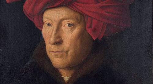 Obraz Mężczyzna w czerwonym turbanie Jana van Eycka powstał w 1433 roku