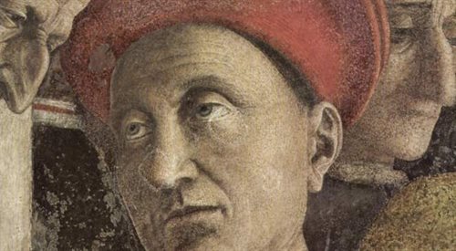 Ludovico Gonzaga z Mantui. Fragm. fresku Andrea Montegna, 1474 r.