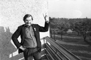 Lech Wałęsa w dniu zwolnienia z internowania, gdzie był przetrzymywany od 13 grudnia 1981. Arłamów, 15.11.1982


