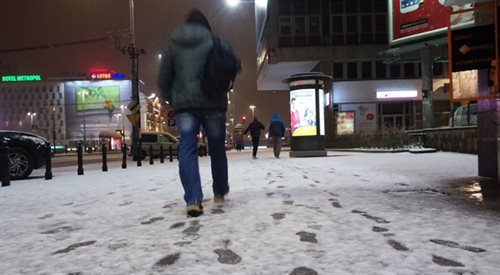 Pierwszy śnieg w Warszawie