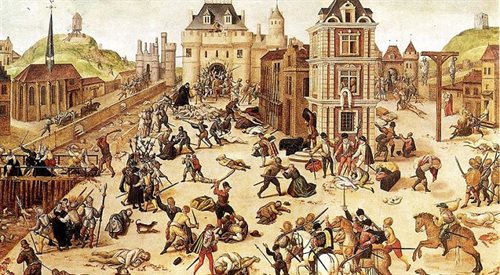 Rzeź hugenotów według Franoisa Dubois. Na szczęście na ziemiach Rzeczpospolitej prawie nie dochodziło do podobnych masakr