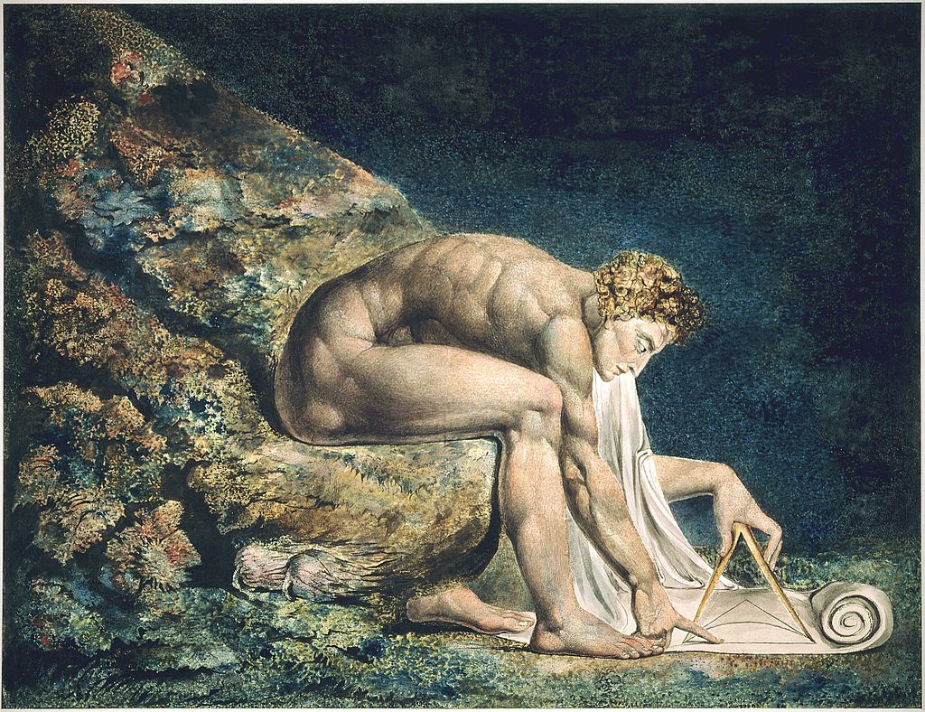 Newton - obraz Williama Blake'a z 1795 r. Fot. Wikipedia/domena publiczna