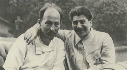 Feliks Dzierżyński (z lewej) i Józef Stalin