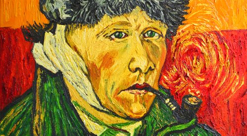 Vincent van Gogh, Autoportret z zabandażowanym uchem i fajką (fragm.)