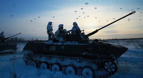 Rosyjskie wojska podczas manewrów