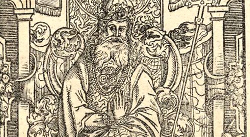 Mieszko I - ilustracja z dzieła ks. Jana Głuchowskiego Icones książąt i królów polskich z 1605 roku