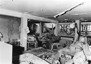 Zamach bombowy na siedzibę RWE w Monachium (21.02.1981), zorganizowany przez grupę terrorystyczną Iljicza Ramireza Sancheza, znanego jako Szakal-Carlos. Wnętrze budynku po wybuchu (21.02.1981)

