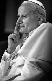 Papież Jan Paweł II podczas pobytu w Utrechcie. Holandia, 20.05.1985