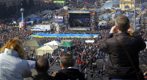Wiec w Kijowie za jednością Ukrainy