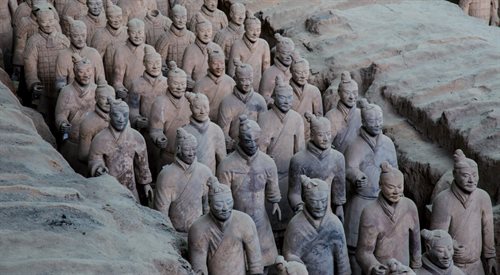 Zabytkowa terakotowa armia w chińskim mieście Xian