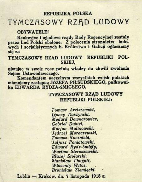 Manifest Tymczasowego Rządu Ludowego Republiki Polskiej