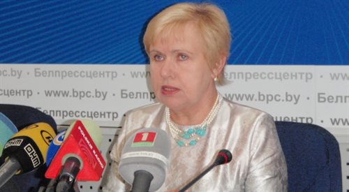 Lidzija Jarmoszyna, przewodnicząca Centralnej Komisji Wyborczej na Białorusi od 1996 roku. Zajmie się i głosowaniem w 2015 roku (zdjęcie z 2012 roku)