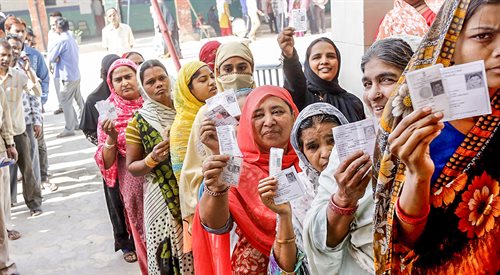 Frekwencja wyborcza w Indiach jest znacznie wyższa niż w krajach europejskich