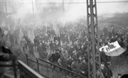 Blokada wojskowa na skrzyżowaniu ulic: Czerwonych Kosynierów (obecnie Morska), Podjazd i Śląskiej. Gdynia, 17.12.1970