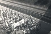 Manifestacja Solidarności Walczącej w Warszawie, lata 80.