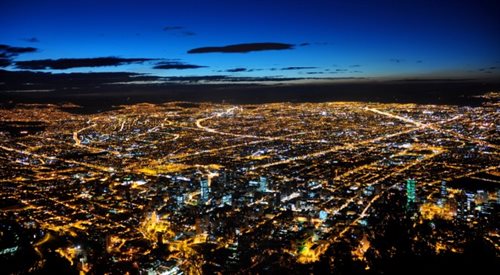 Bogota - nocna perspektywa