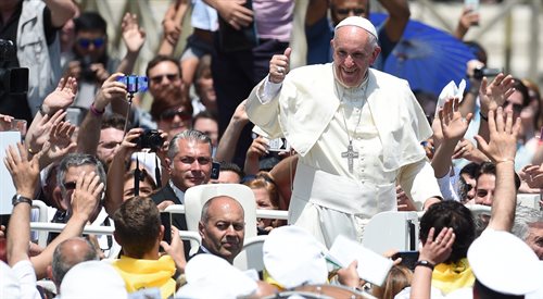 Papież Franciszek wśród wiernych