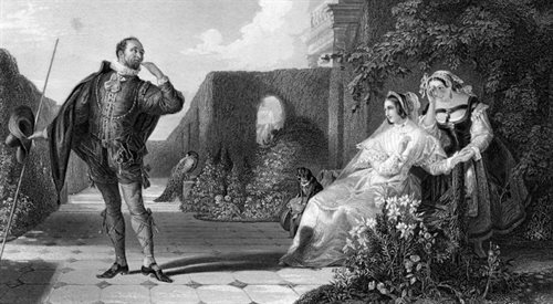 Malvolio i Olivia, bohaterowie sztuki W. Szekspira Wieczór Trzech Króli