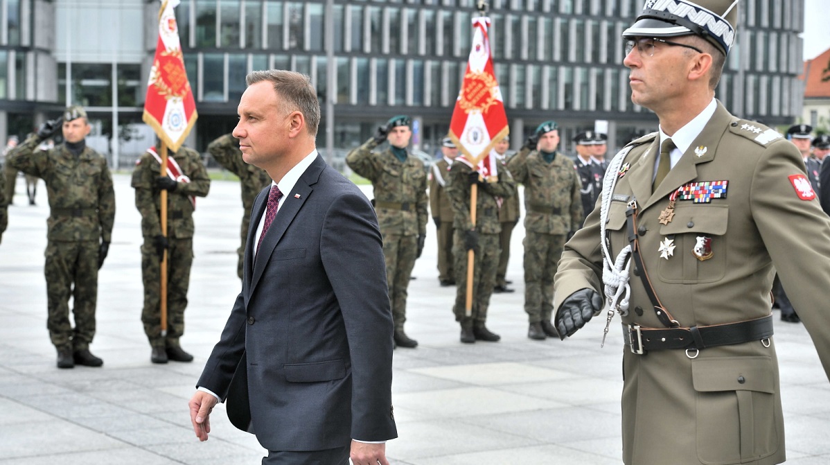 President Andrzej Duda at Fridays ceremony in Warsaw.