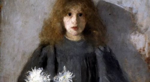 Olga Boznańska, Dziewczynka z chryzantemami, 1894 r.