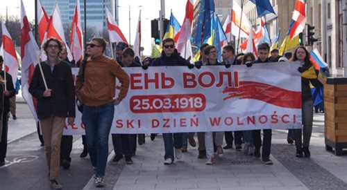 Dzień Wolności na Białorusi w Warszawie w 2015 roku