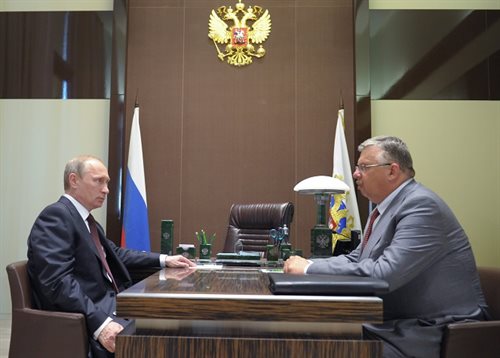 Meeting of Vladimir Putin and Andrei Belyaninov