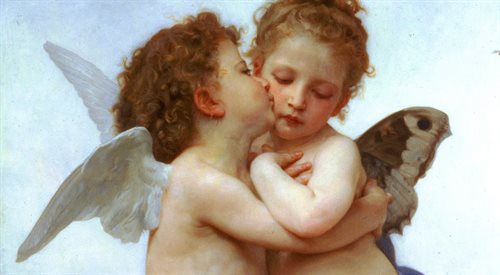 Obraz Amor and Psyche pędzla Williama-Adolphea Bouguereau (zdj. ilustracyjne)