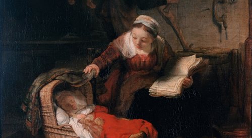 Rembrandt, Święta rodzina (fragment).