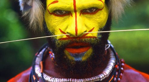 Mieszkaniec Papui-Nowej Gwinei, do której należą Triobriandy