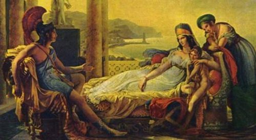 Pierre-Narcisse Gurin (1815): Eneasz opowiadający Dydonie o wojnie trojańskiej