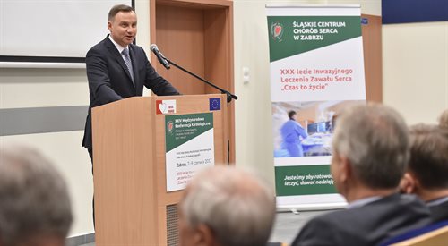 Prezydent w Zabrzu: Dziękuję polskim kardiologom za ratowanie życia