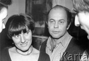 Jacek Kuroń z żoną Gają. Sylwester 1980
