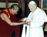 Jan Paweł II z Dalajlamą