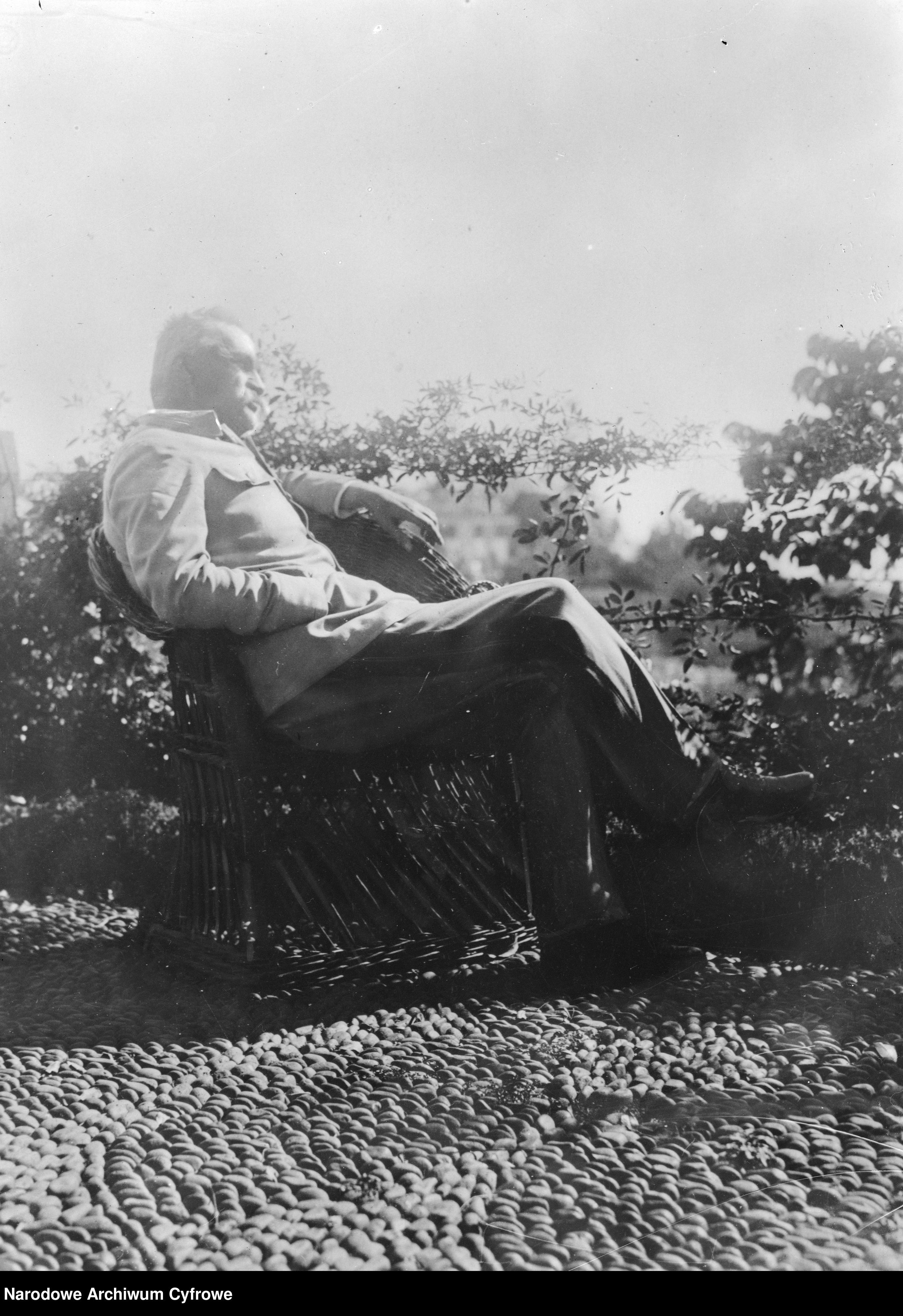 Piłsudski podczas wypoczynku na Maderze. Fot.: NAC