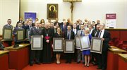 Uroczystość wręczenia dyplomów Partnerów Wizyty Ojca Świętego Franciszka w Polsce oraz Światowych Dni Młodzieży.