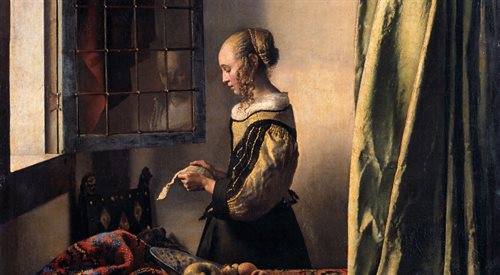 Motyw listu często będzie powracał w twórczości Vermeera, choćby w Kobiecie w błękitnej sukni, Dziewczynie piszącej list czy Lekcji muzyki