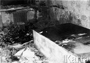 Wnętrza budynku Komitetu Wojewódzkiego PZPR po pożarze - pokój na parterze. Radom, 25 czerwca 1976 
