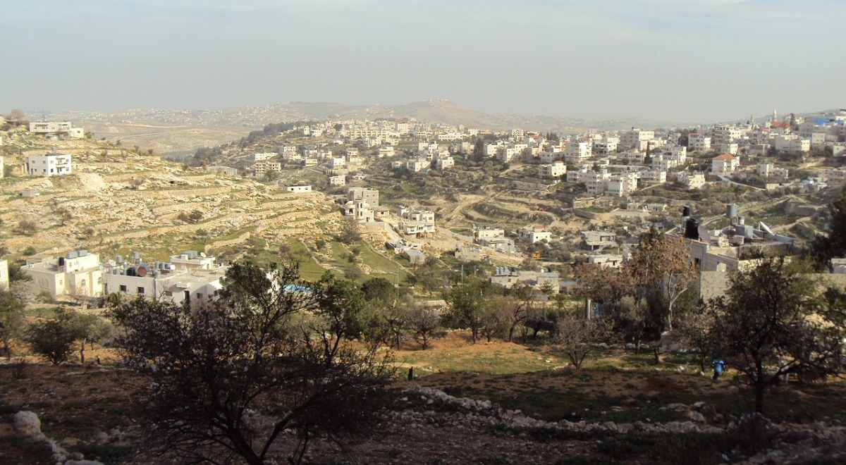 Widok na palestyński krajobraz
