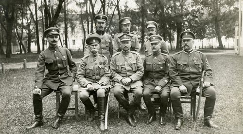 Gen. Józef Dowbor-Muśnicki i sztab I Korpusu Polskiego w Rosji (1918)