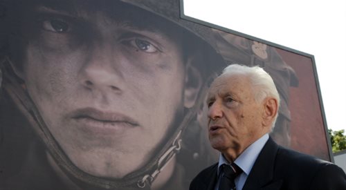 Czesław Cywiński na wystawie z okazji 70. rocznicy wybuchu II wojny światowej, fot. PAPGrzegorz Jakubowski