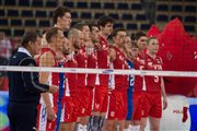 Reprezentacja Rosji podczas prezentacji przed meczem z Rosją w grupie H mistrzostw świata siatkarzy w Łodzi