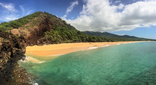 Plaża na Maui, drugiej co do wielkości wyspie w archipelagu Hawajów