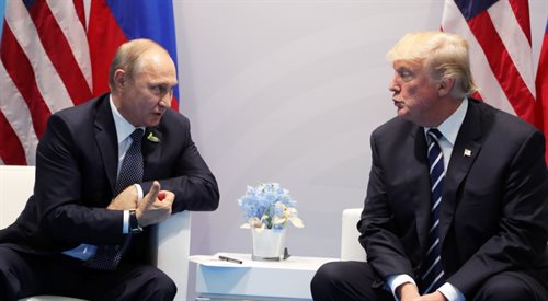 Prezydent Rosji Władimir Putin i prezydent USA Donald Trump