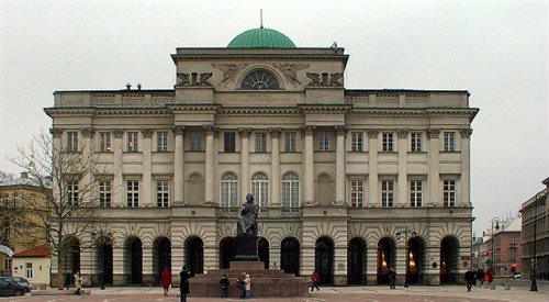 Pałac Staszica, siedziba kilku instytutów i Wydziału PAN, Warszawa, ul. Nowy Świat fot. Wikimedia Commons.