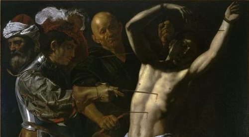 Cecco del Caravaggio Męczeństwo św. Sebastiana (fragm), Muzeum Narodowe w Warszawie