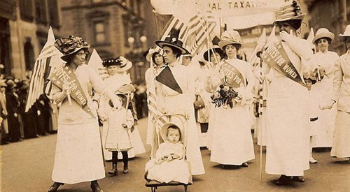 Demonstracja sufrażystek w Nowym Jorku, 6 maja 1912 r., foto: wikipediadomena publiczna