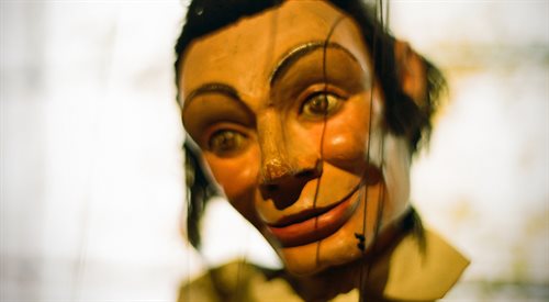 Jeden z eksponatów w Muzeum Marionetek w Palermo