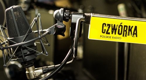 Mikrofon w studiu radiowej Czwórki